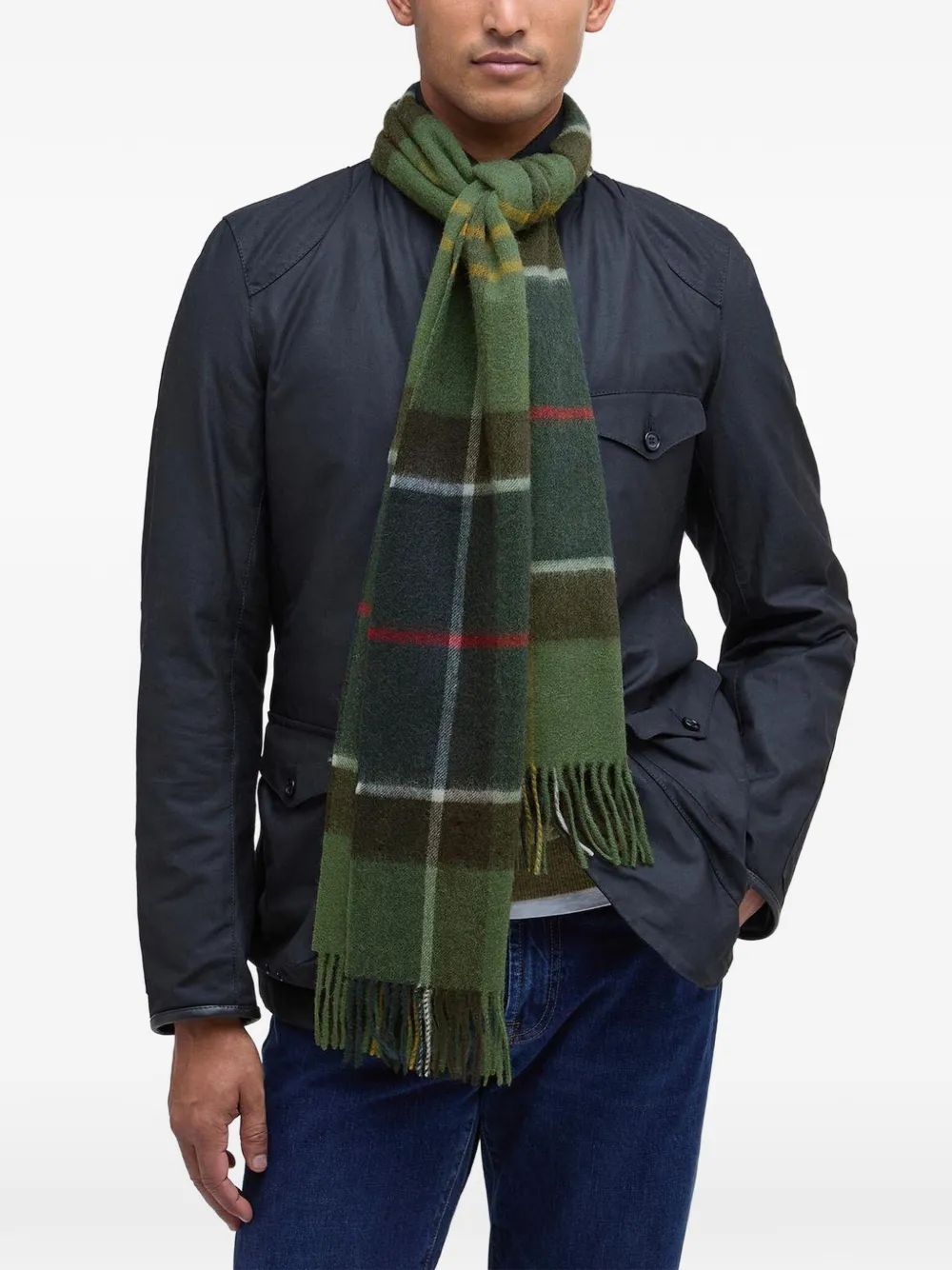 Barbour Carrbridge tartan scarf Groen