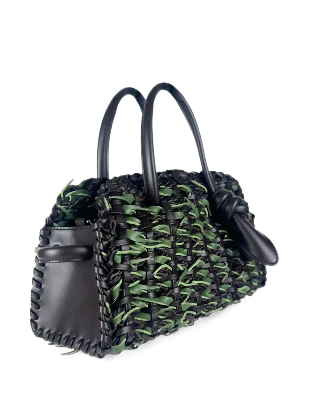 Jacquemus le petit Turismo woven tote bag Zwart