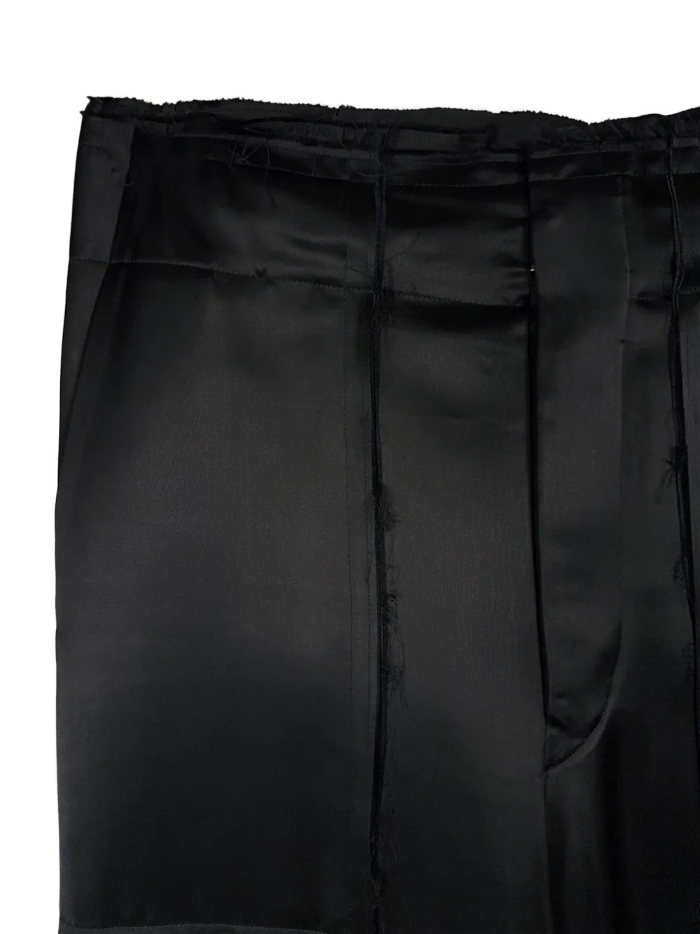 Maison Margiela patchwork satin trousers Zwart
