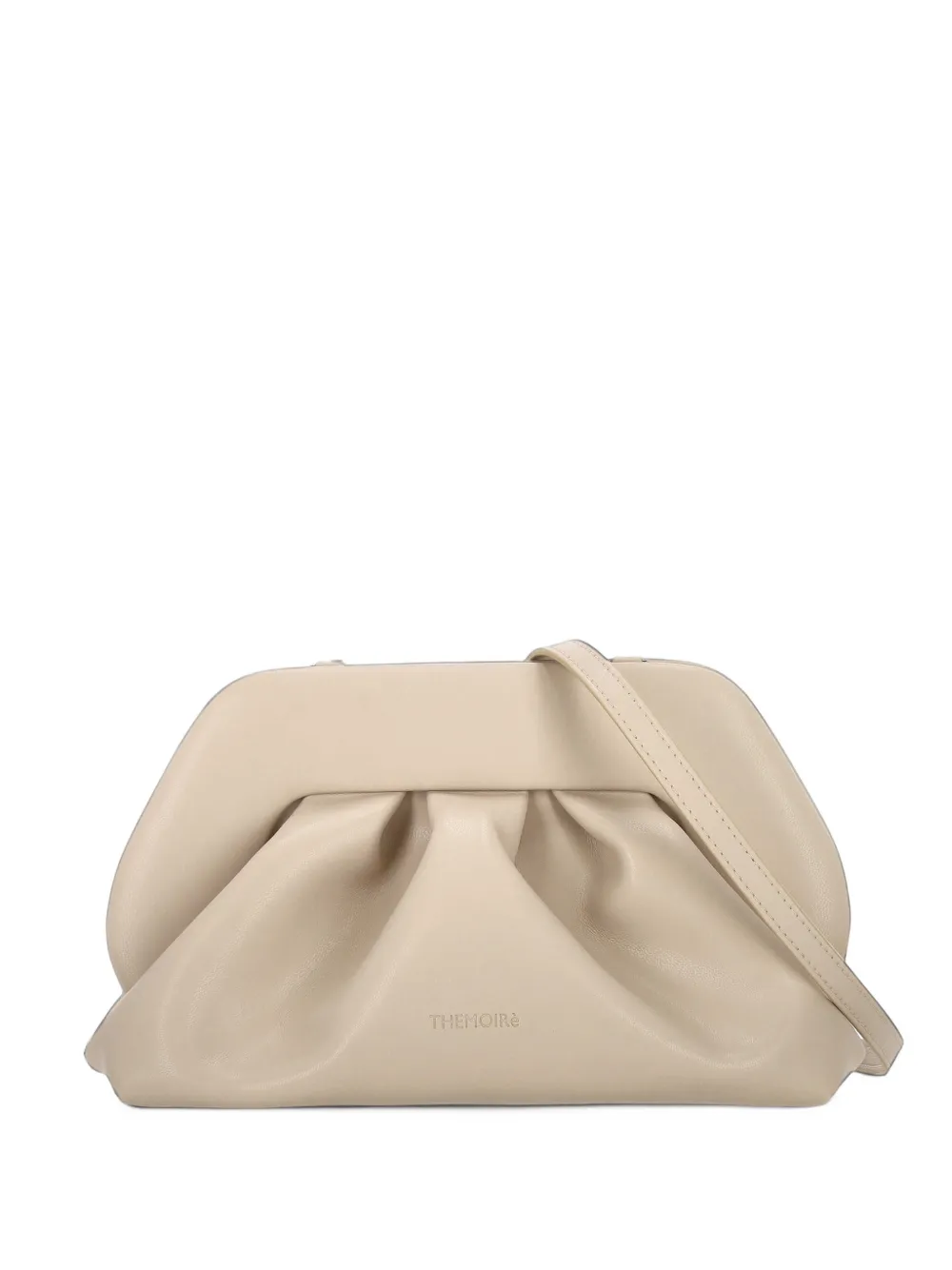 Themoirè ruched clutch bag - Toni neutri