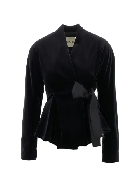 Alberta Ferretti bow-detail fitted jacket