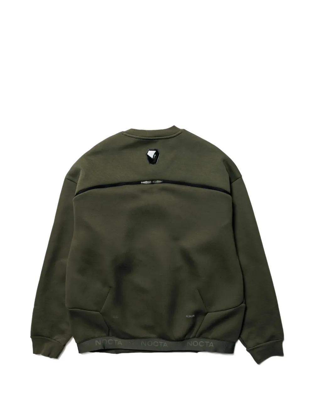 Nike xNOCTA trapeziud-cut crew-neck sweatshirt Groen