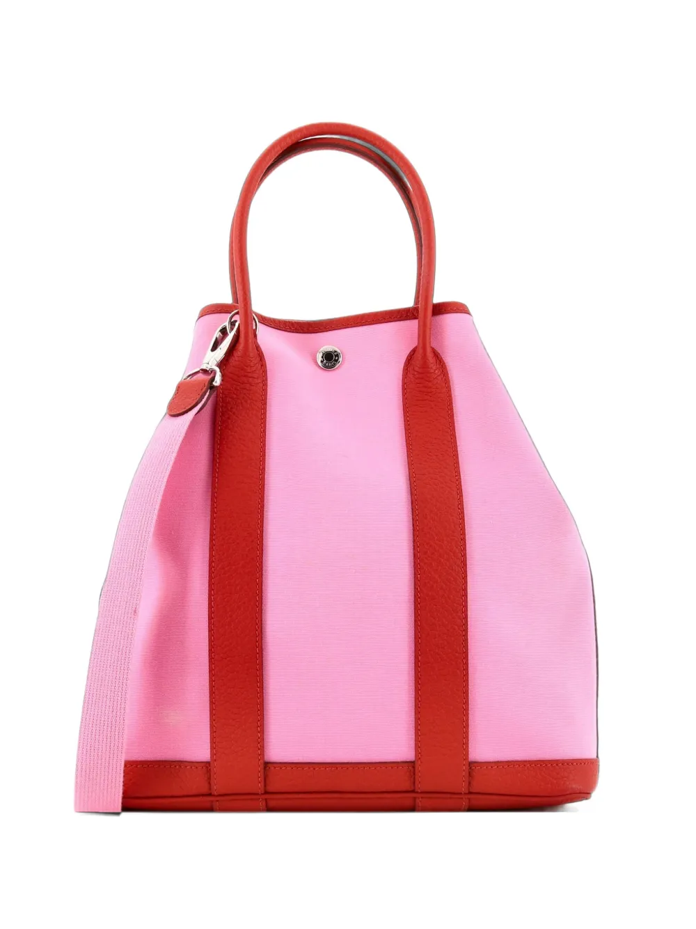 Hermès Pre-Owned Garden File Toile and Leather 28 tote bag - Pink