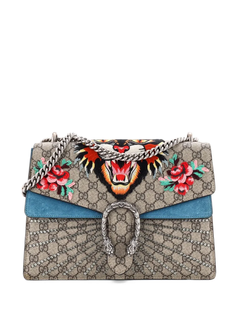 Gucci Pre-Owned Dionysus Bag Embellished GG Coated Canvas Medium shoulder bag - Blau