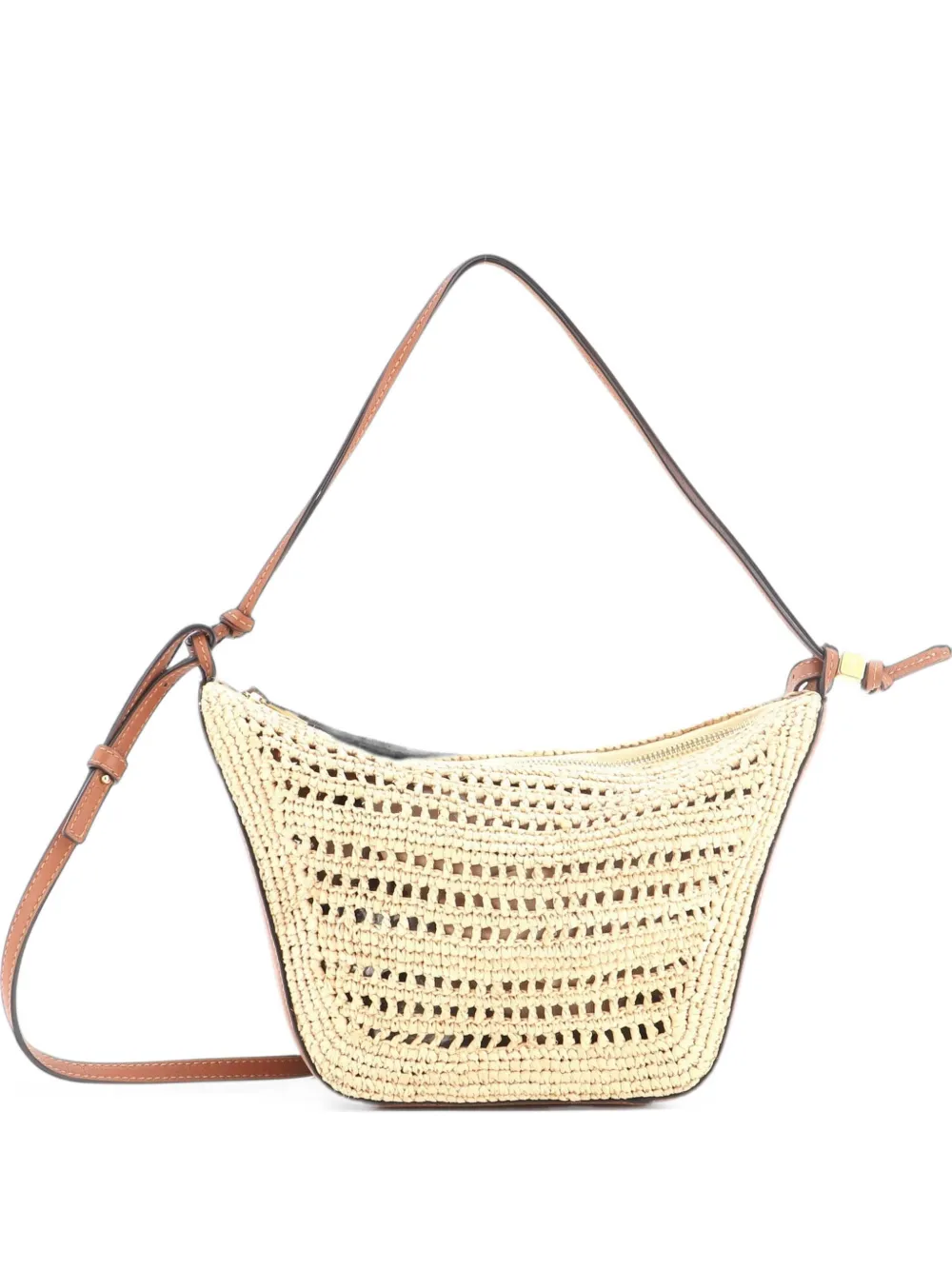 Loewe Pre-Owned Hammock Hobo Raffia Mini shoulder bag - Nude