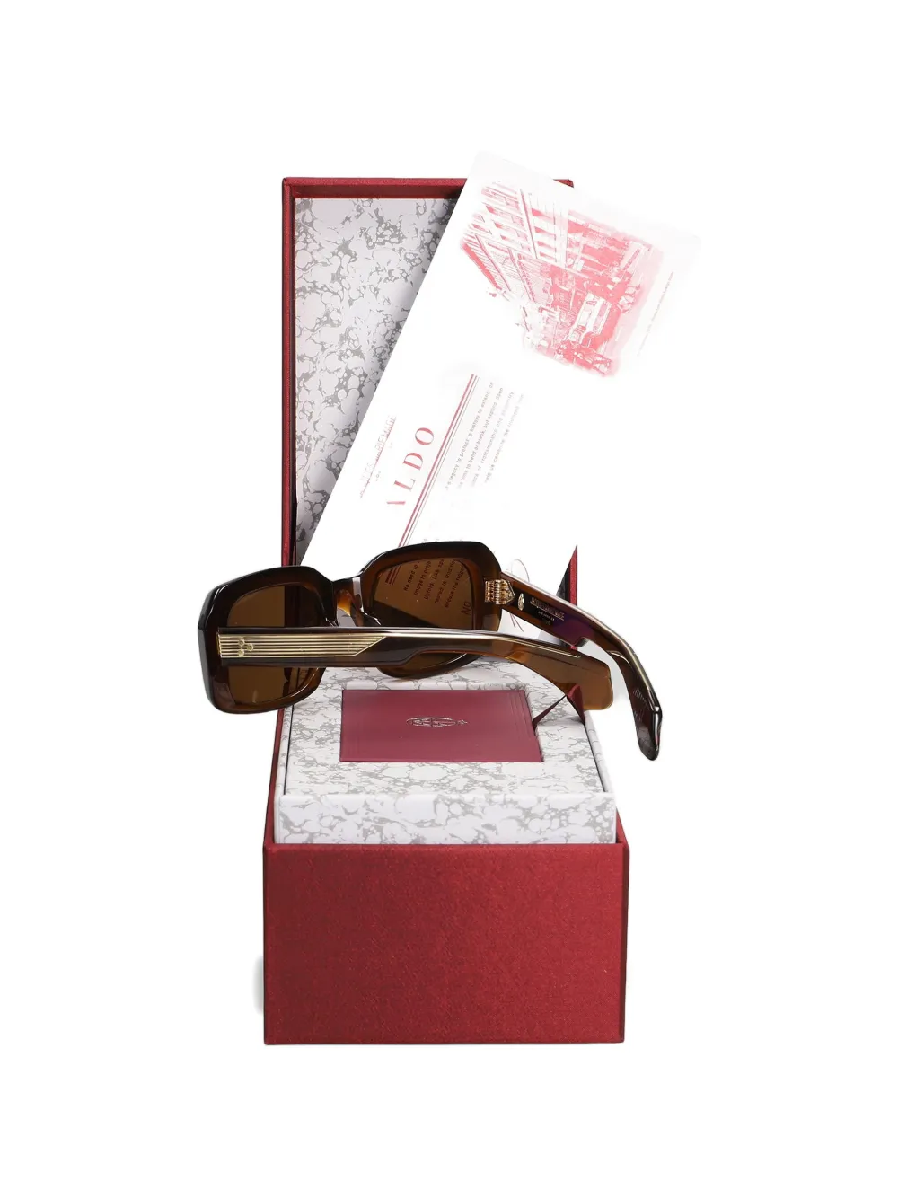 Jacques Marie Mage medium Aldo rectangle-frame sunglasses Bruin