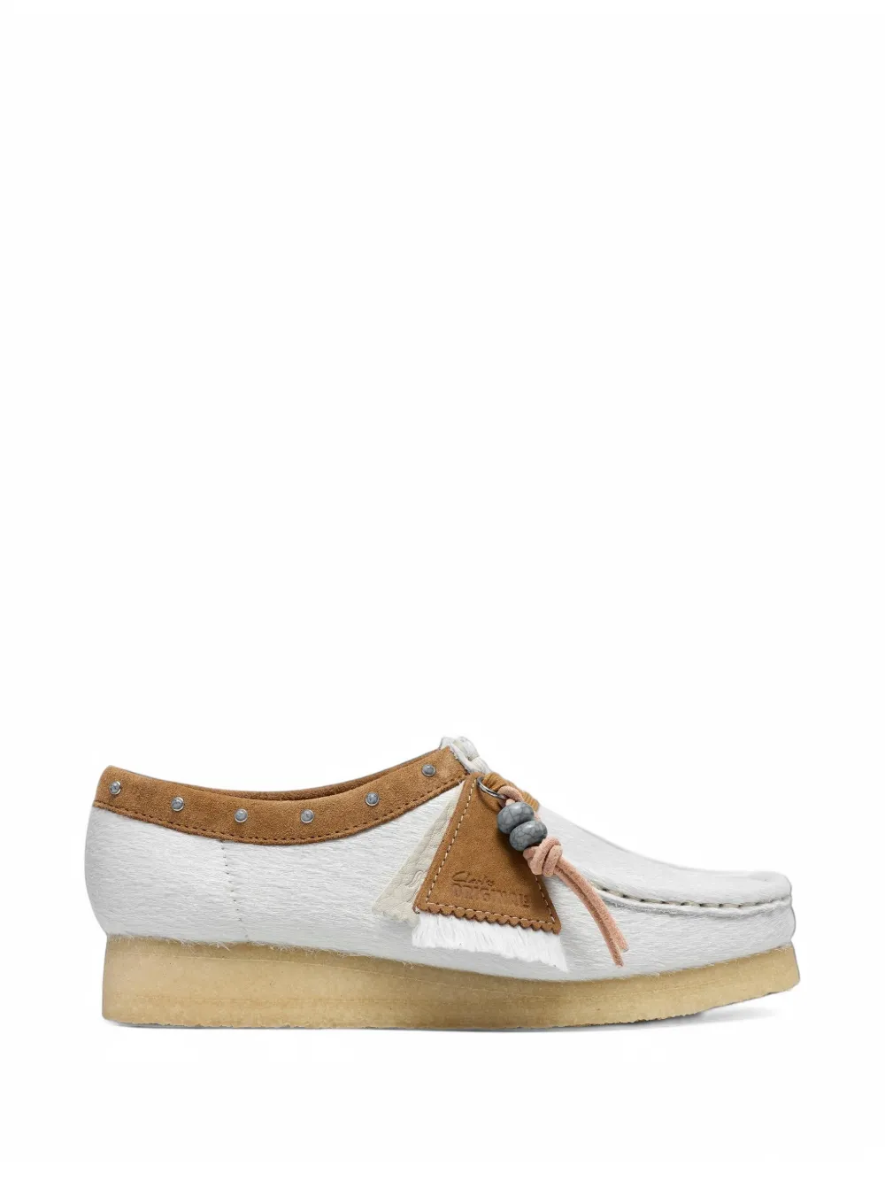 Clarks Mocassini Wallabee decorati con borchie - Bianco