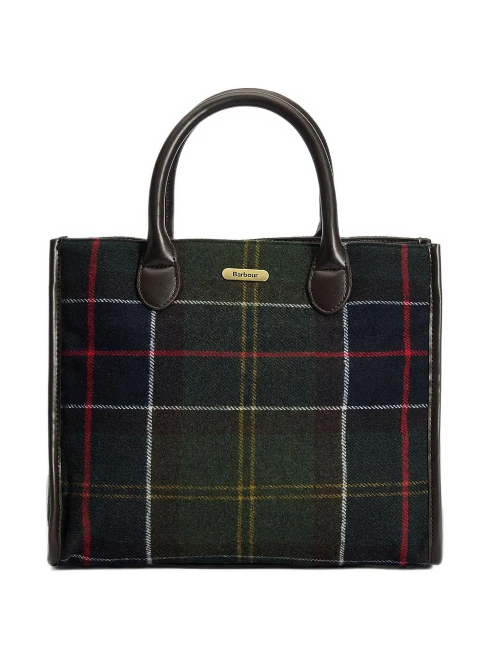Barbour Barrhill tartan tote bag - Grün