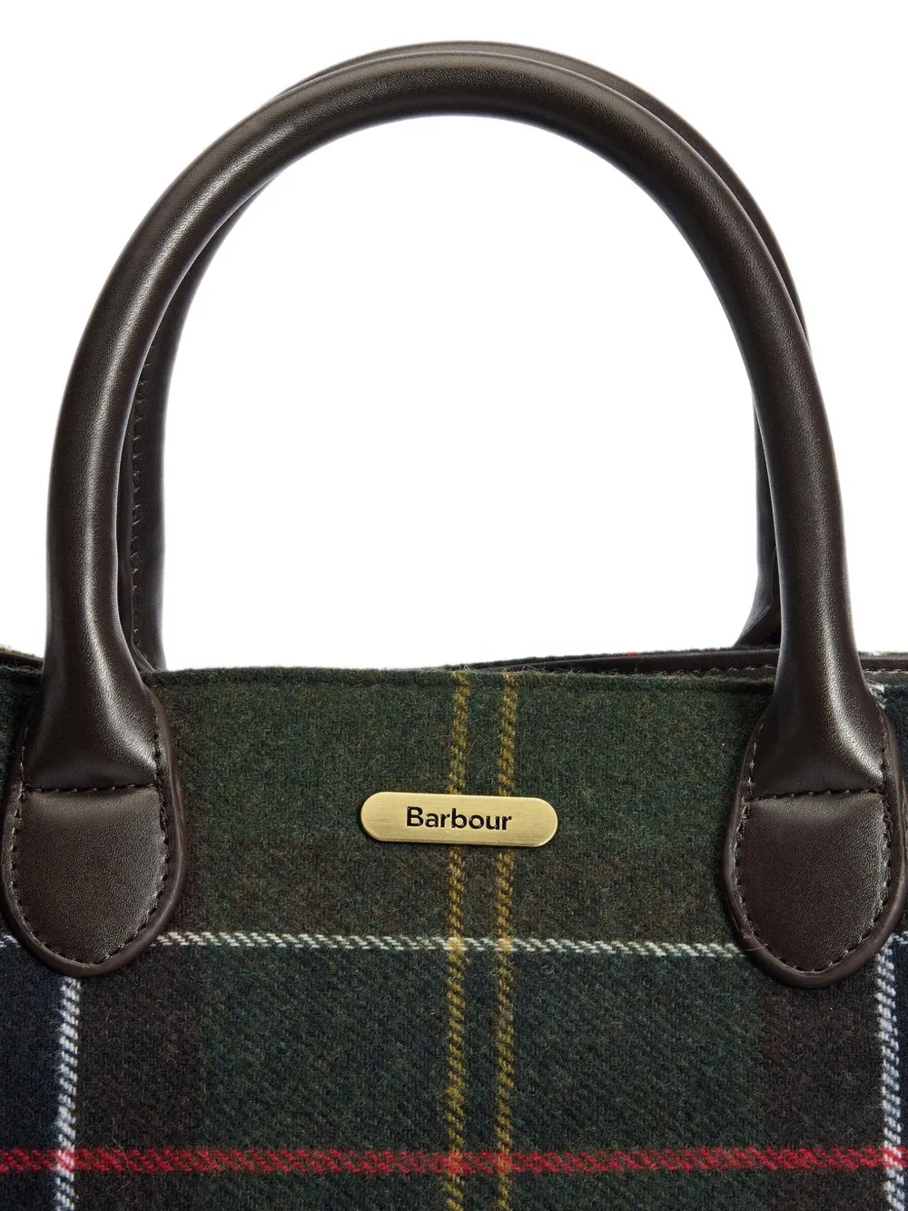 Barbour Barrhill shopper met tartan ruit Groen