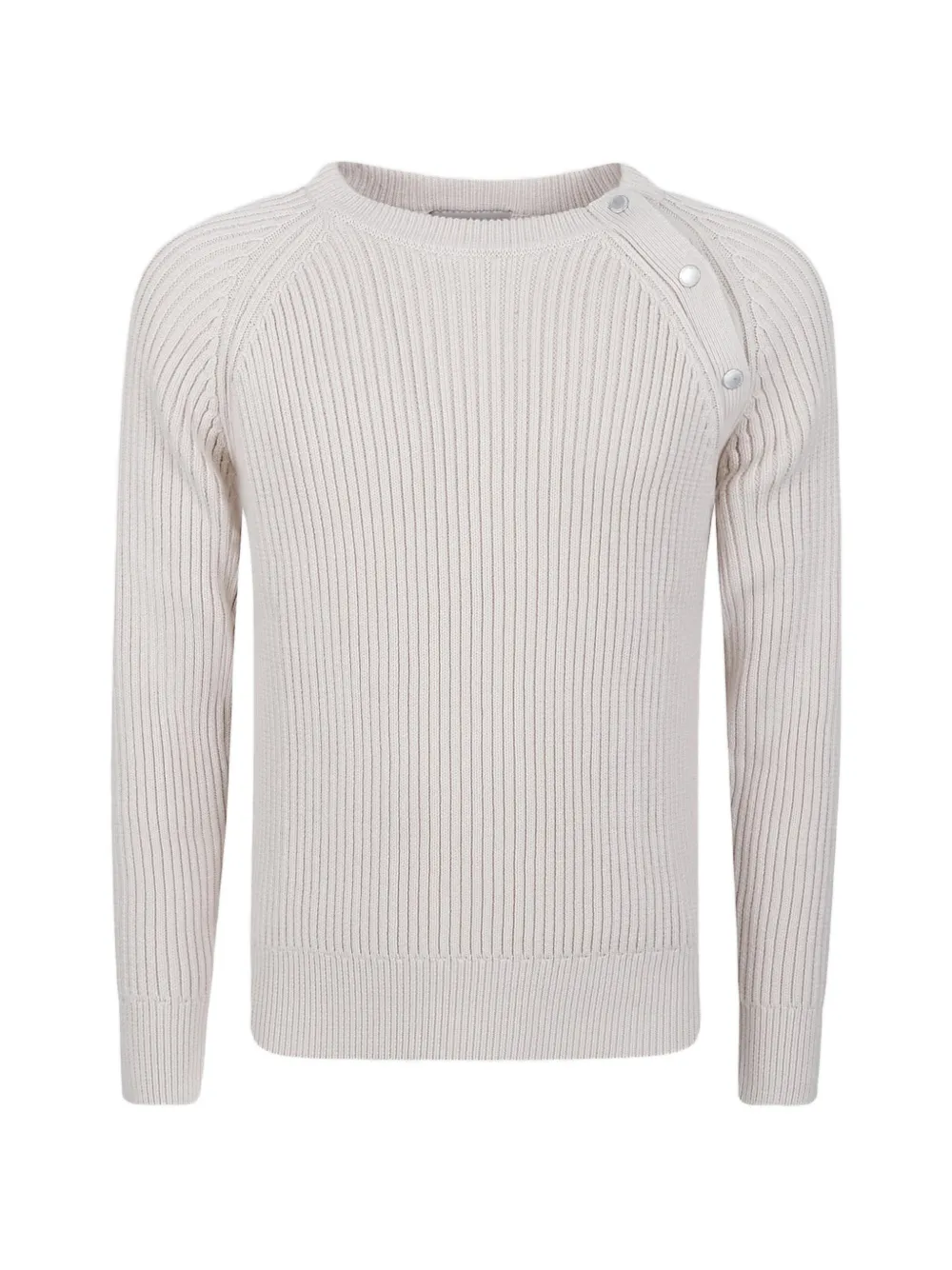 Carrer Pier Snap ribbed-knit sweater - Toni neutri