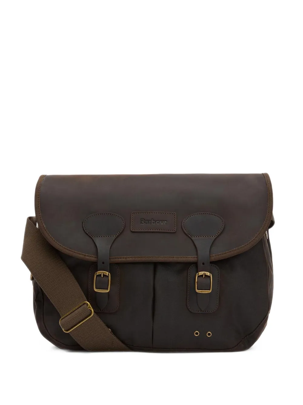 Barbour waxed leather Tarras bag - Braun