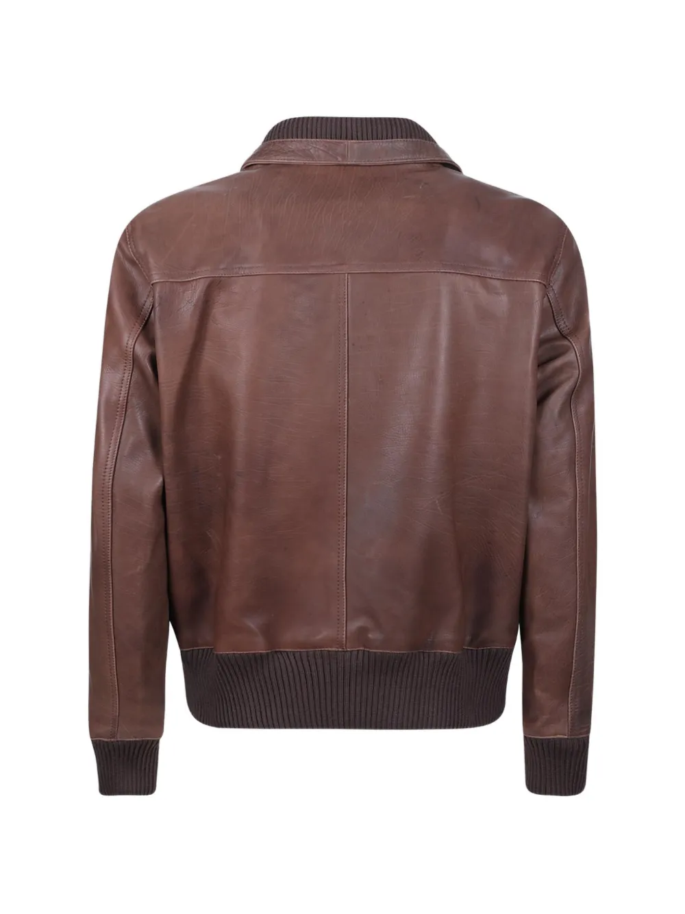 Carrer Brook leather jacket Bruin
