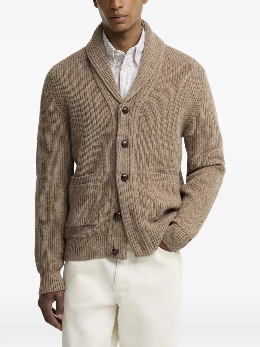 Barbour Hartland wool cardigan - Braun