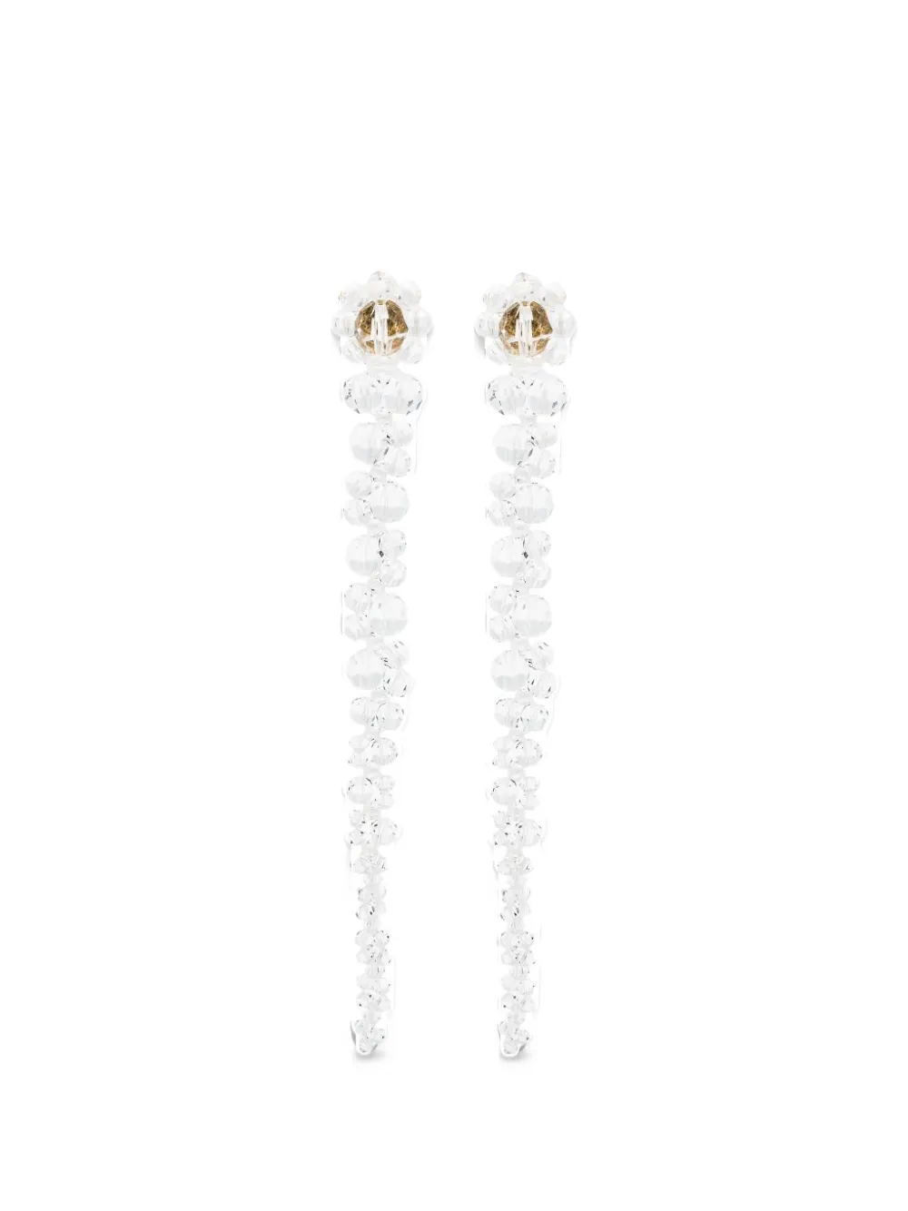 Simone Rocha Drip crystal-embellished drop earrings - Bianco