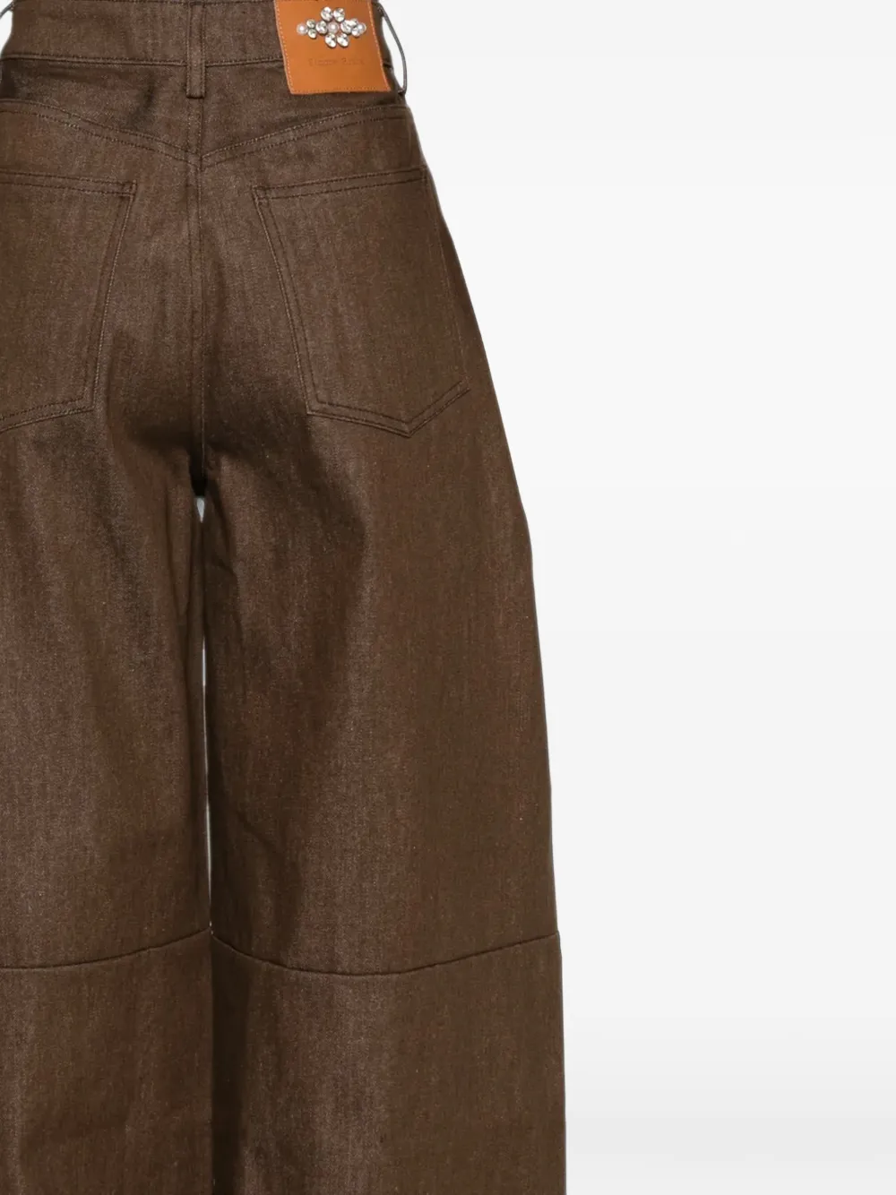Simone Rocha crystal-embellished jeans Bruin