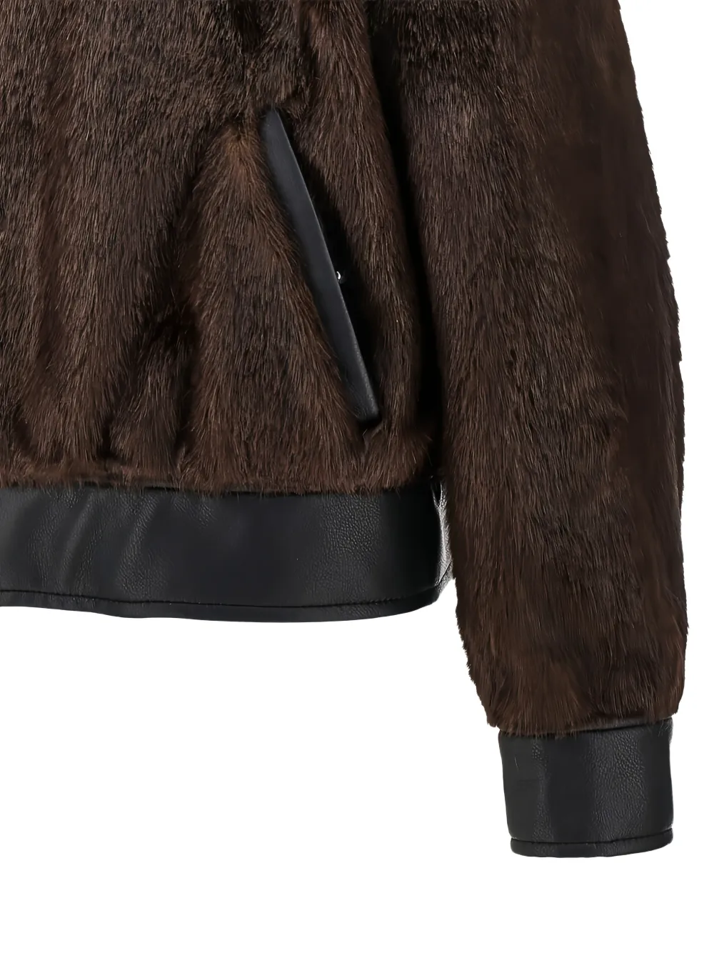STAND STUDIO Lula faux-fur bomber jacket Bruin