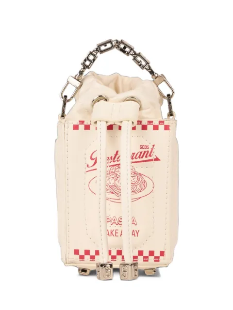 GCDS mini Dado graphic-print bucket bag