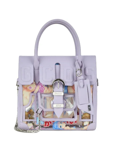 GCDS mini Man Bag logo-patch Hentai-print tote bag