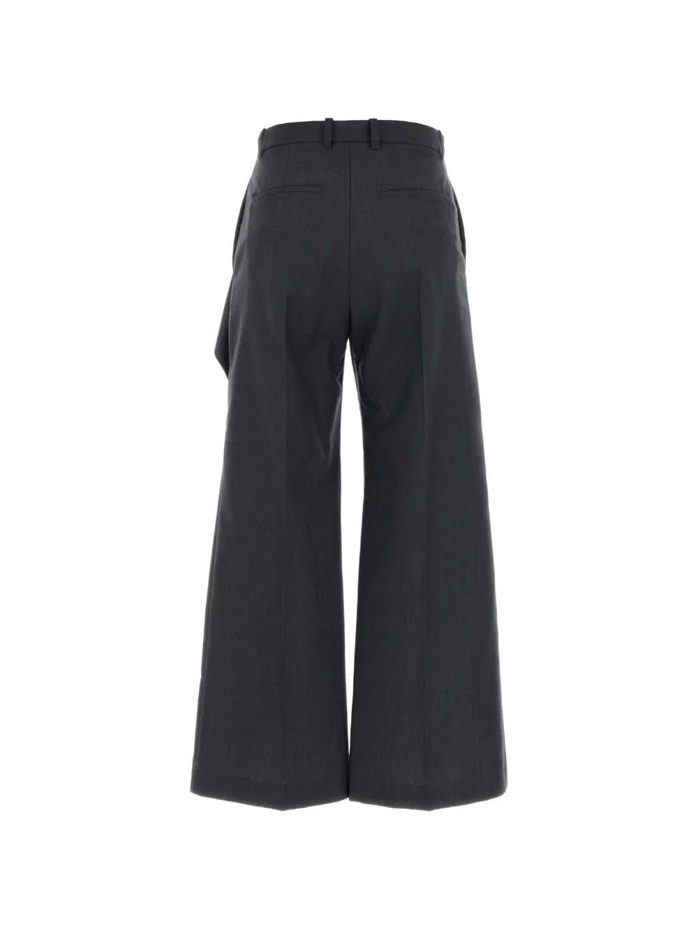 Jil Sander ruffled wide-leg trousers Grijs