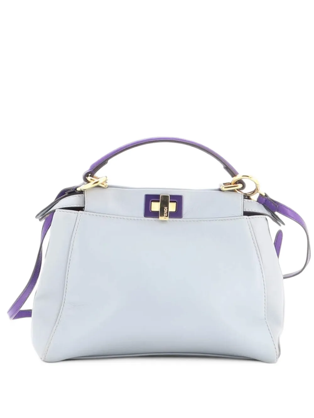 Fendi Pre-Owned Peekaboo Bag Leather Mini shoulder bag - Blau
