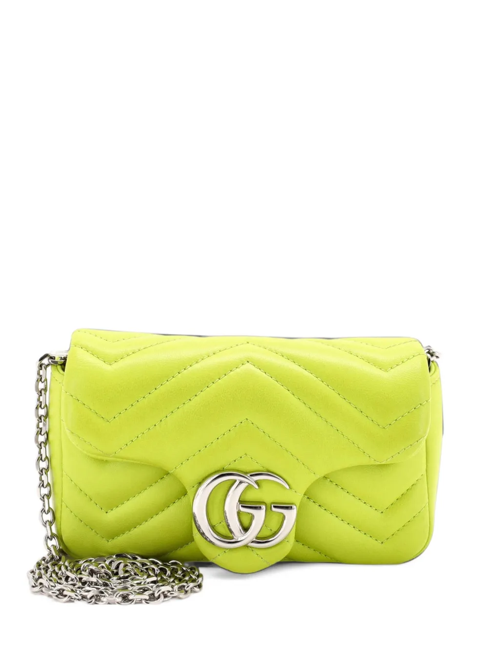 Gucci Pre-Owned GG Marmont NM Flap Bag Matelasse Leather Mini crossbody bag - Grün