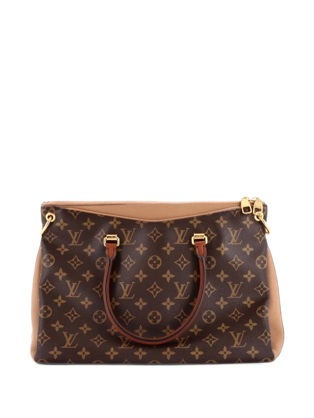 Louis Vuitton Pre-Owned Pallas Tote Monogram Canvas with Leather shoulder bag - Braun