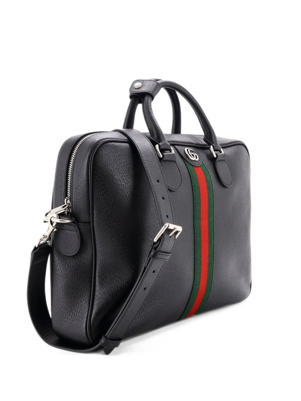 Gucci Pre-Owned Ophidia Zip Around Briefcase Leather Large business bag in Black