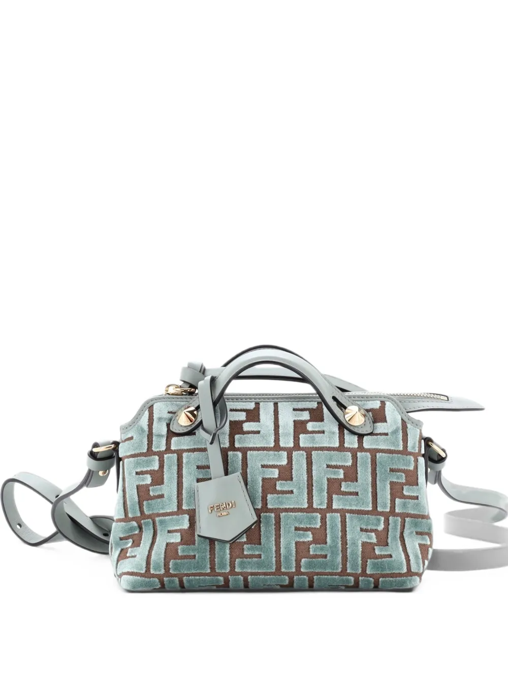 Fendi Pre-Owned By The Way Satchel Zucca Velvet Mini crossbody bag - Grün