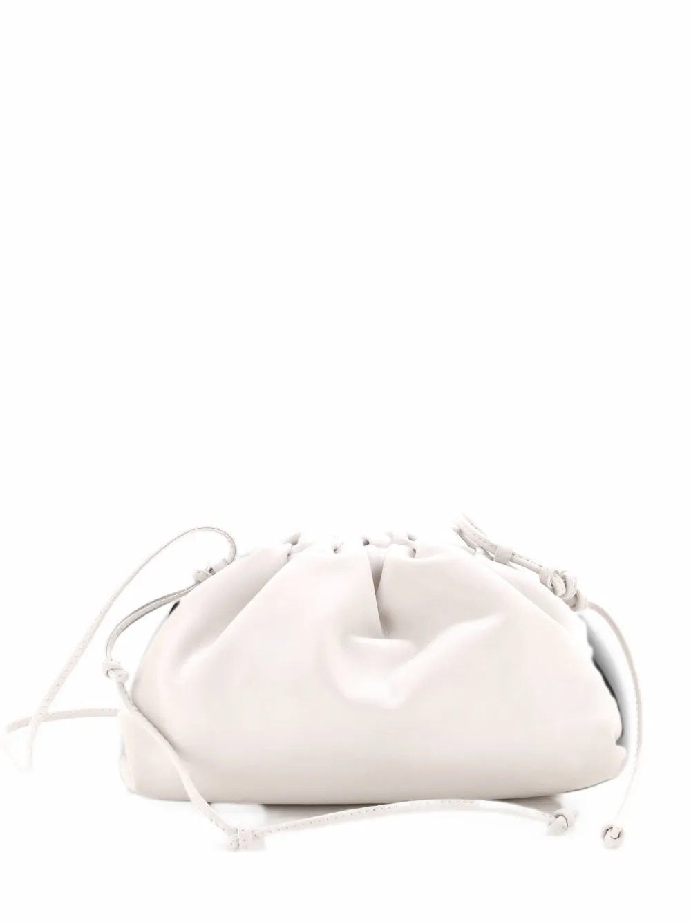 Bottega Veneta Pre-Owned The Pouch Leather Mini crossbody bag - White