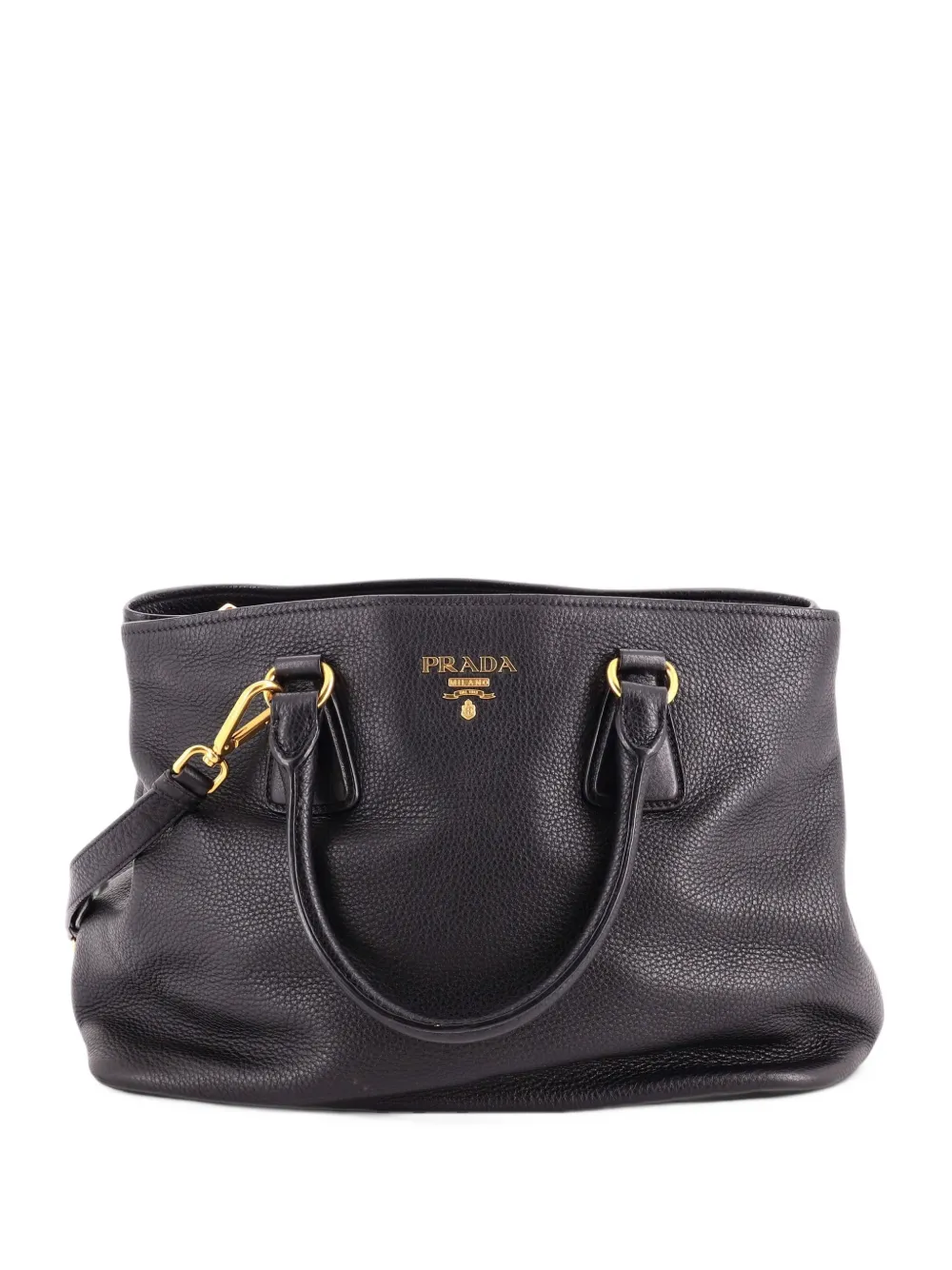 Prada Pre-Owned Convertible Shopper Vitello Daino Large tote bag - Nero