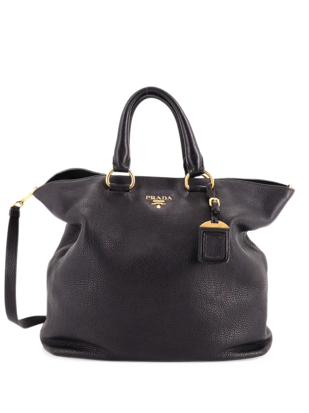 Prada Pre-Owned Shopping Vitello Daino Large tote bag - Black
