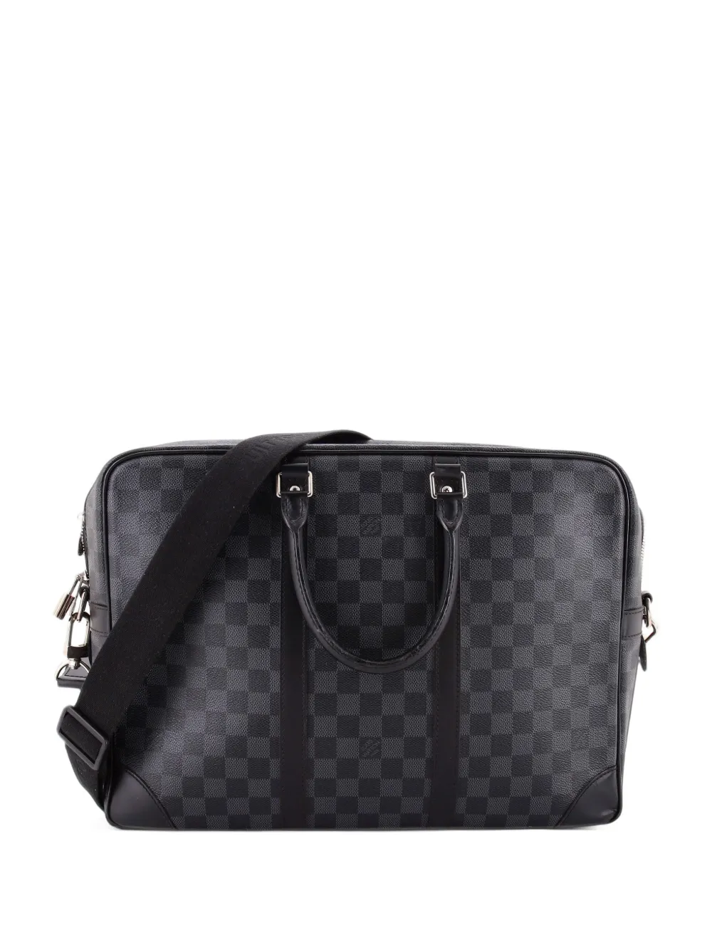 Louis Vuitton Pre-Owned Porte-Documents Voyage Briefcase Damier Graphite business bag - Black