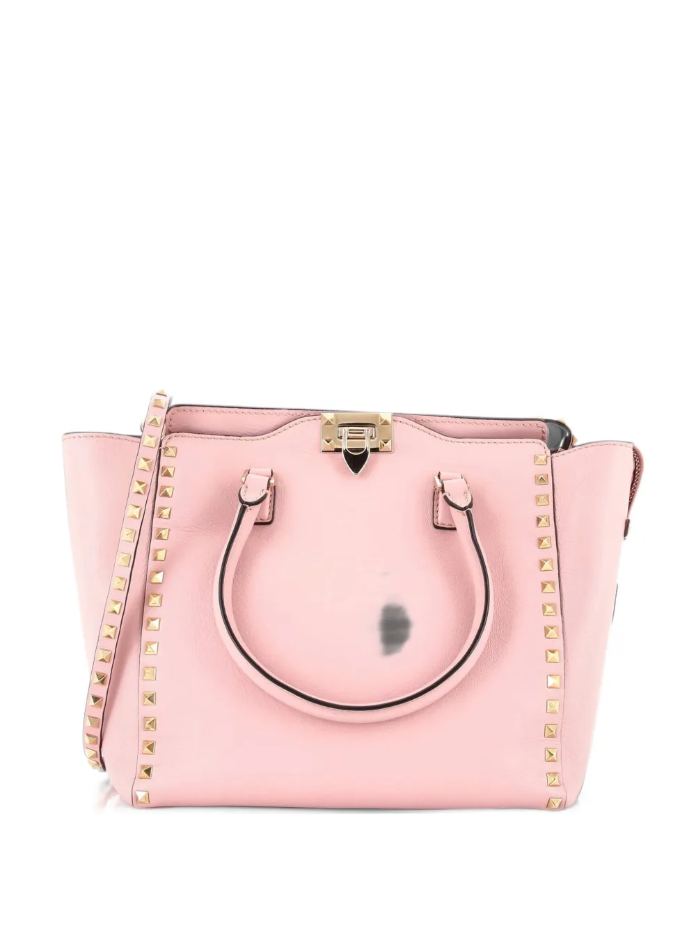 Valentino Garavani Pre-Owned Rockstud Rigid Leather Medium tote bag - Rosa