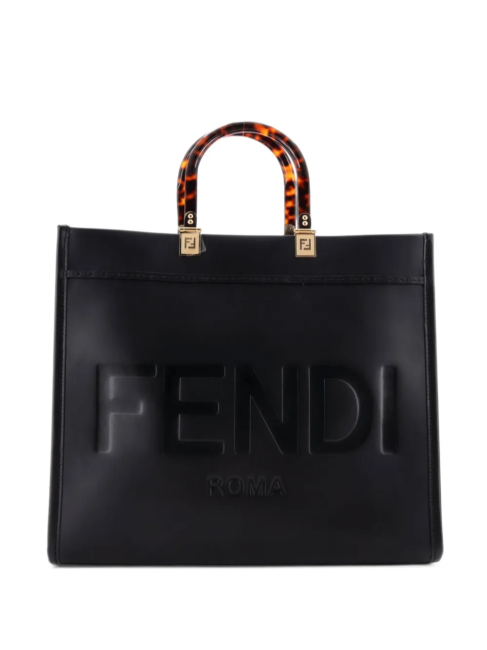 Fendi Pre-Owned Sunshine Shopper Leather Medium tote bag - Schwarz