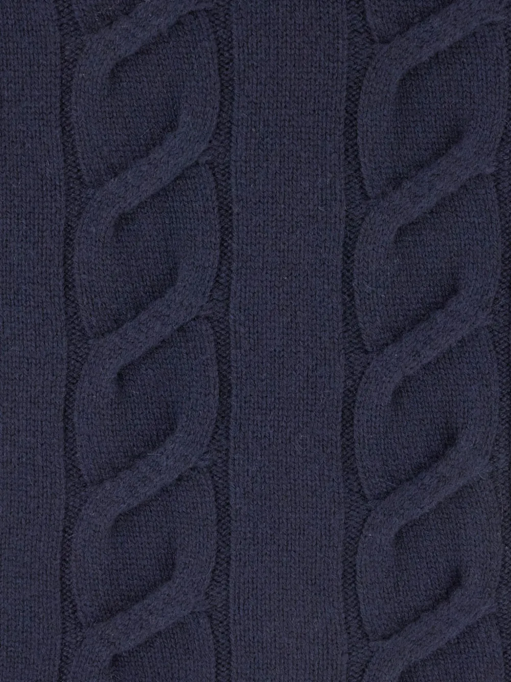 Kangra cable-knit cashmere polo sweater Blauw