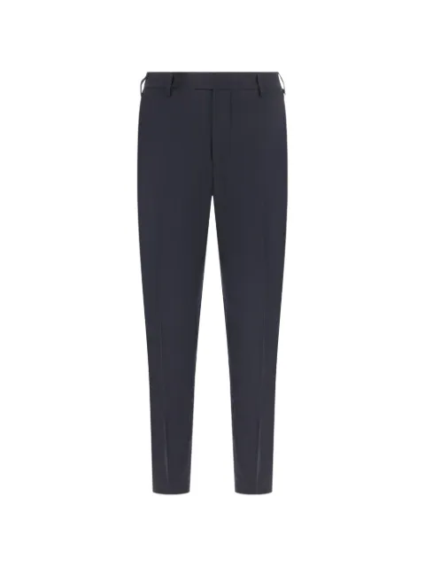 michael coal pressed-crease flap-pocket trousers