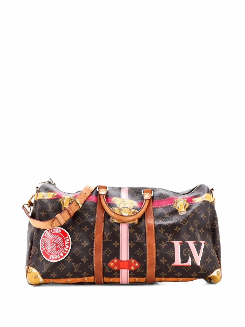 Louis Vuitton Pre-Owned Keepall Bandouliere Bag Limited Edition Summer Trunks Monogram Canvas 50 travel bag - Brown