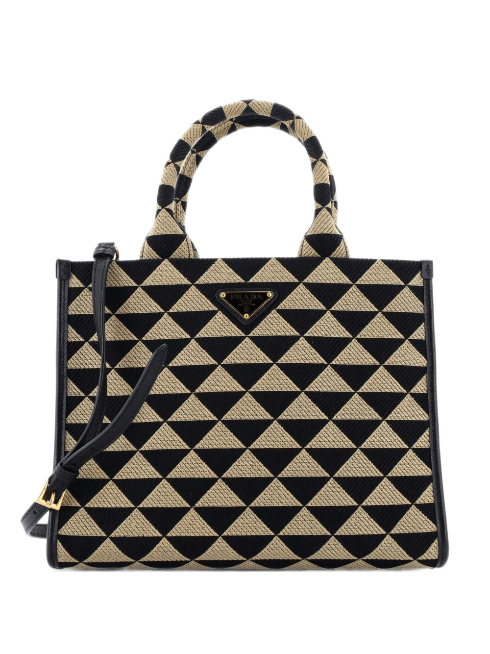 Prada Pre-Owned Symbole Shopper Jacquard Small tote bag - Nero
