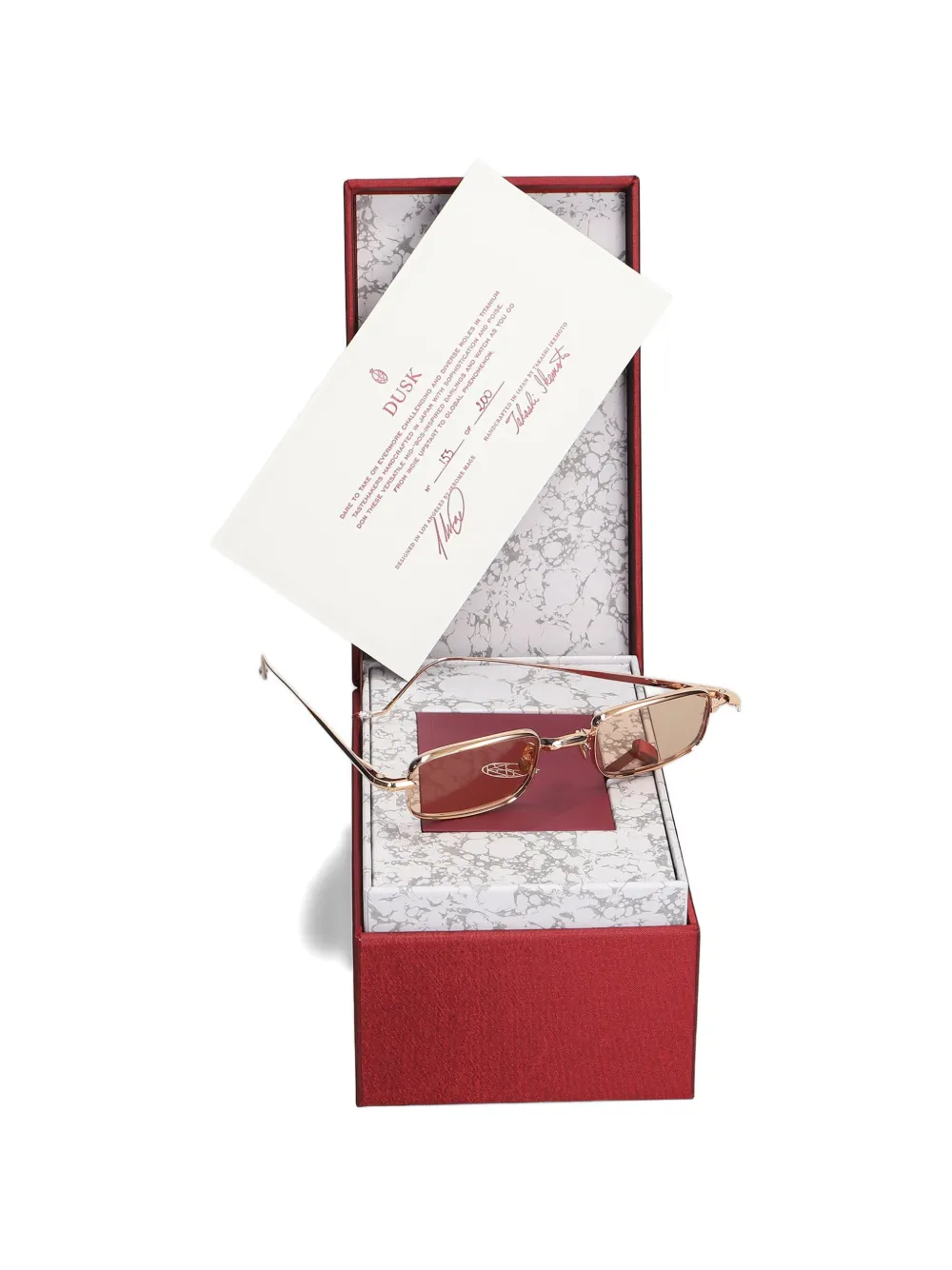 Jacques Marie Mage small Dusk rectangle-frame sunglasses Goud