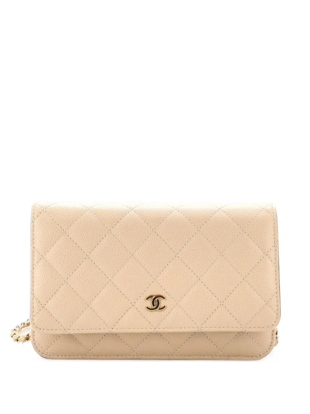 CHANEL Pre-Owned Wallet on Chain Quilted Caviar crossbody bag - Toni neutri