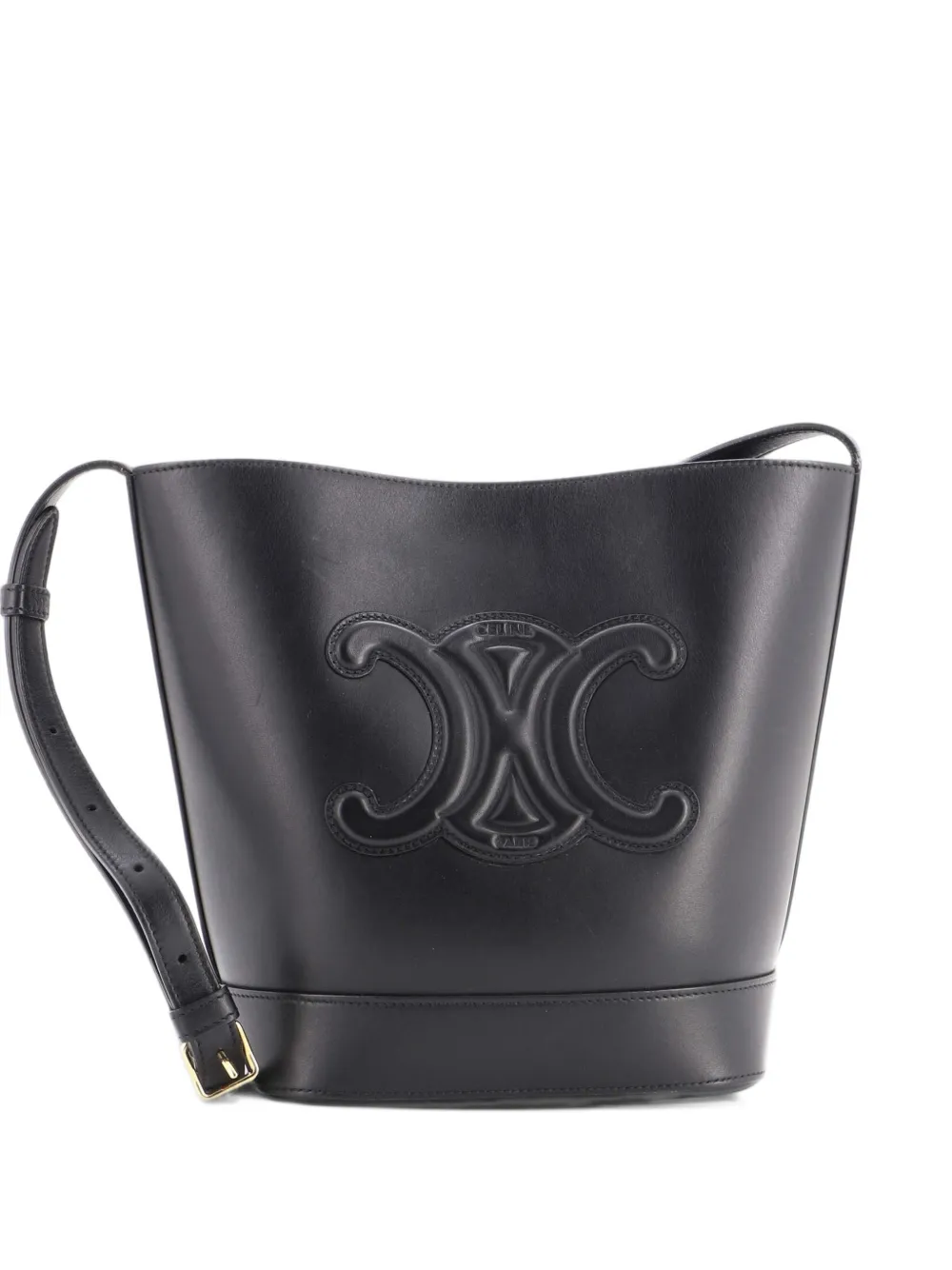 Celine Pre-Owned Cuir Triomphe Leather Small bucket bag - Nero