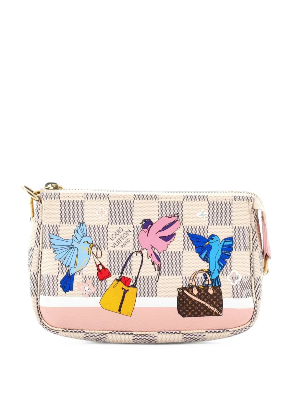 Louis Vuitton Pre-Owned Pochette Accessoires Limited Edition Vivienne Xmas Damier Mini clutch bag - Mehrfarbig