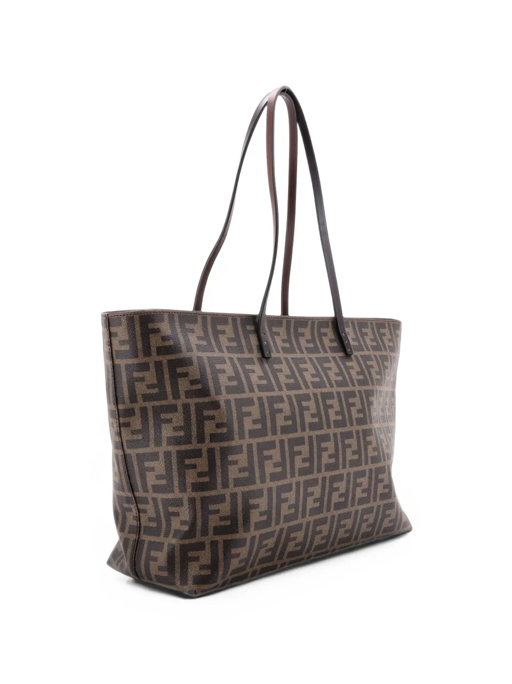 Fendi Pre-Owned Roll Zucca Coated Canvas Large tote bag - Marrone