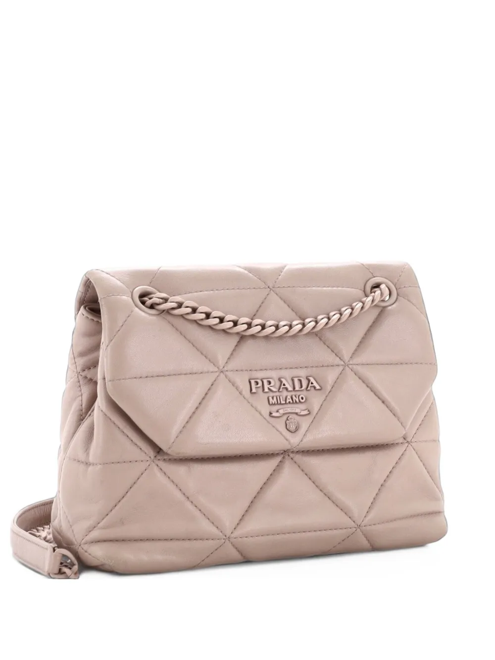 Prada Pre-Owned Spectrum Flap Bag Quilted Nappa Leather Small shoulder bag - Toni neutri