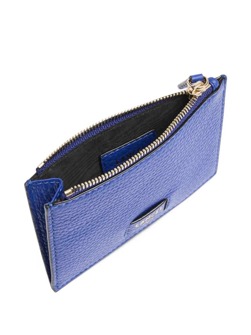 Lancel grained leather cardholder Blauw