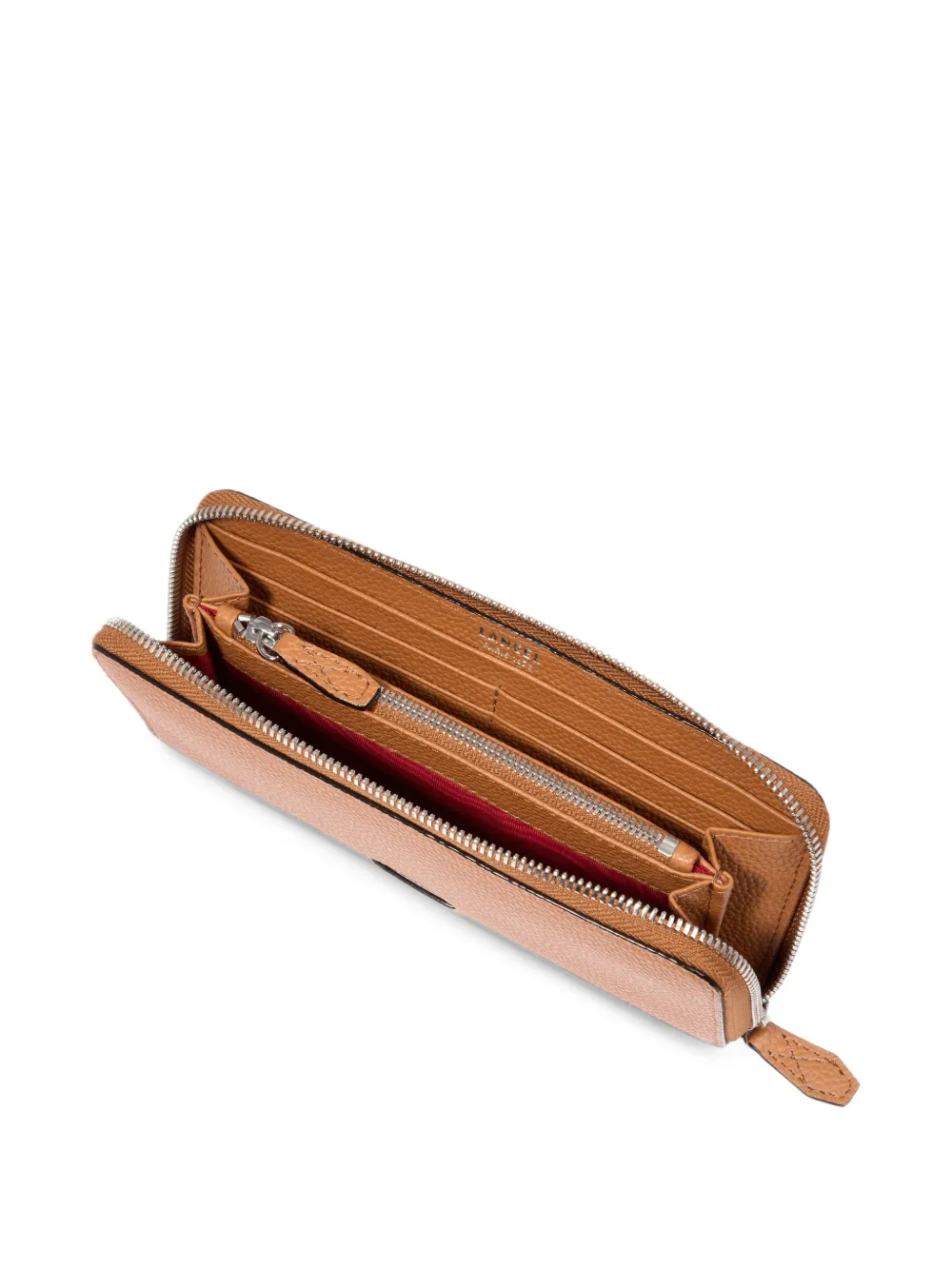 Lancel grained leather wallet Bruin
