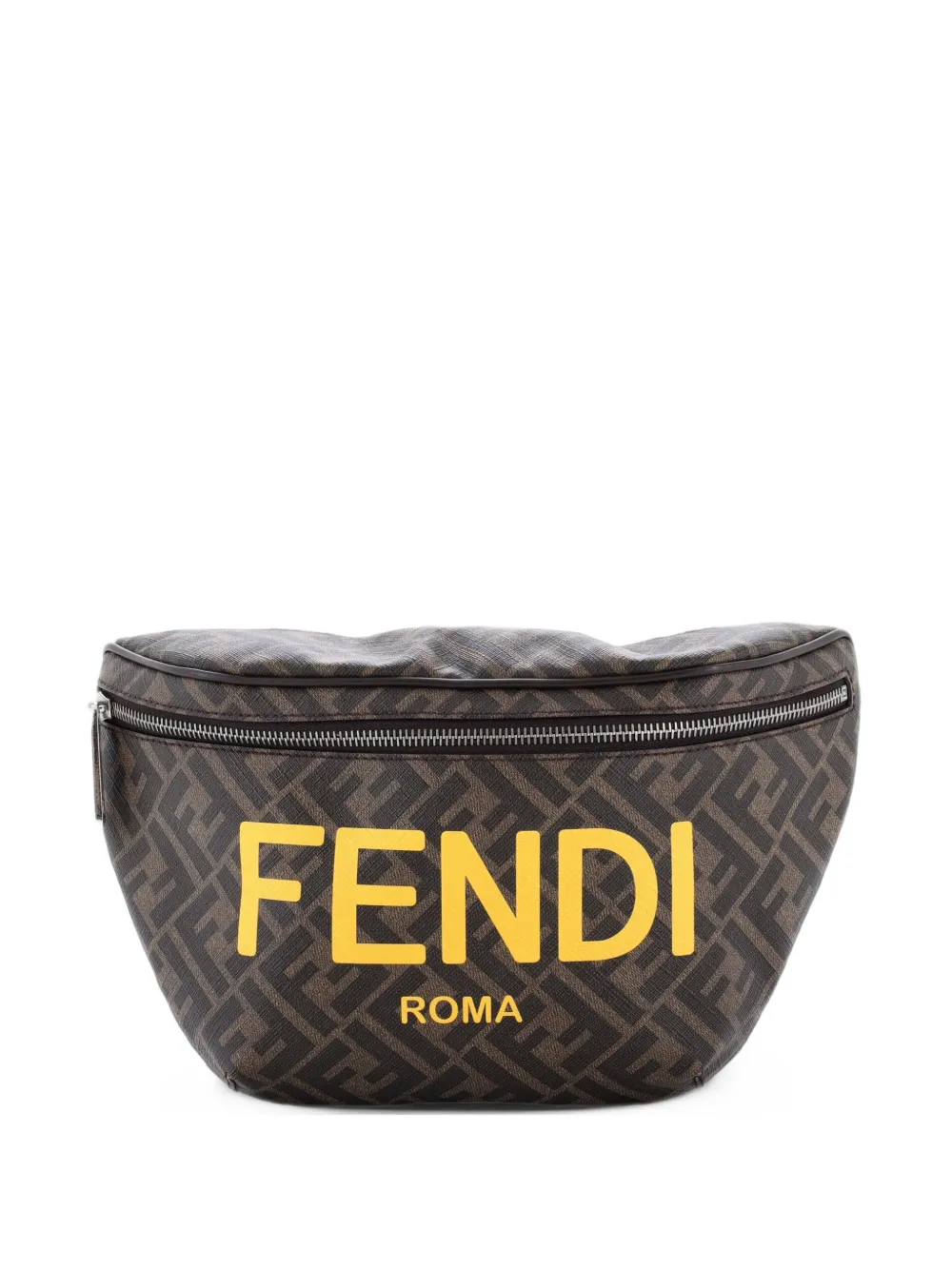 Fendi Pre-Owned FF 1974 Logo Waist Bag Zucca Coated Canvas Medium belt bag - Braun