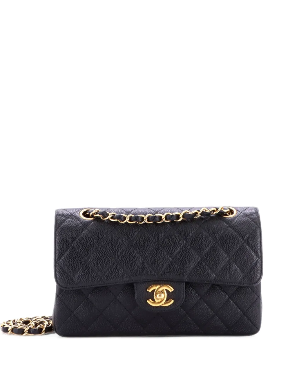 CHANEL Pre-Owned Classic Double Flap Bag Quilted Caviar Small shoulder bag - Schwarz