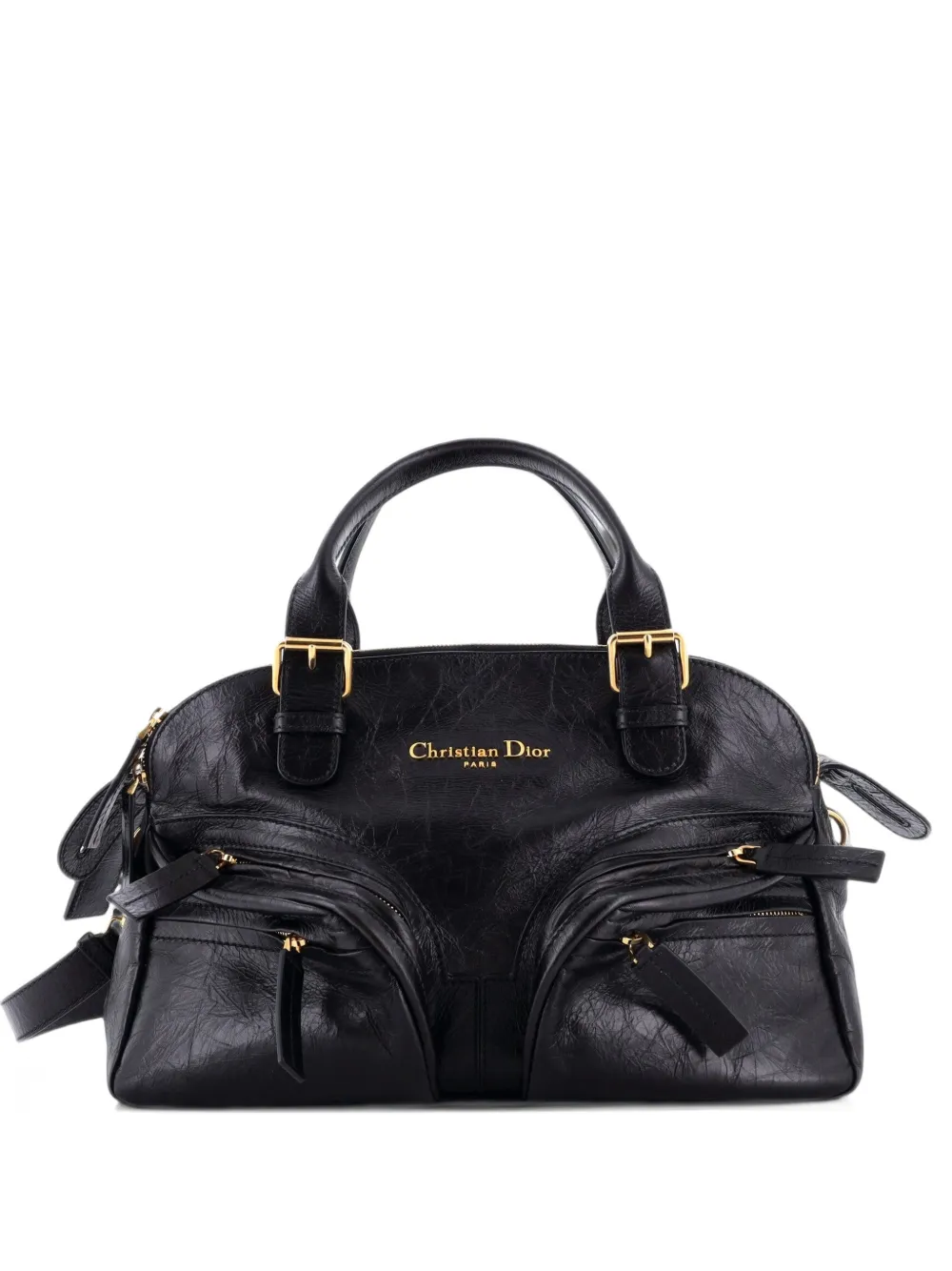 Christian Dior Pre-Owned Grand Tour Bowling Bag Calfskin Medium handbag - Nero