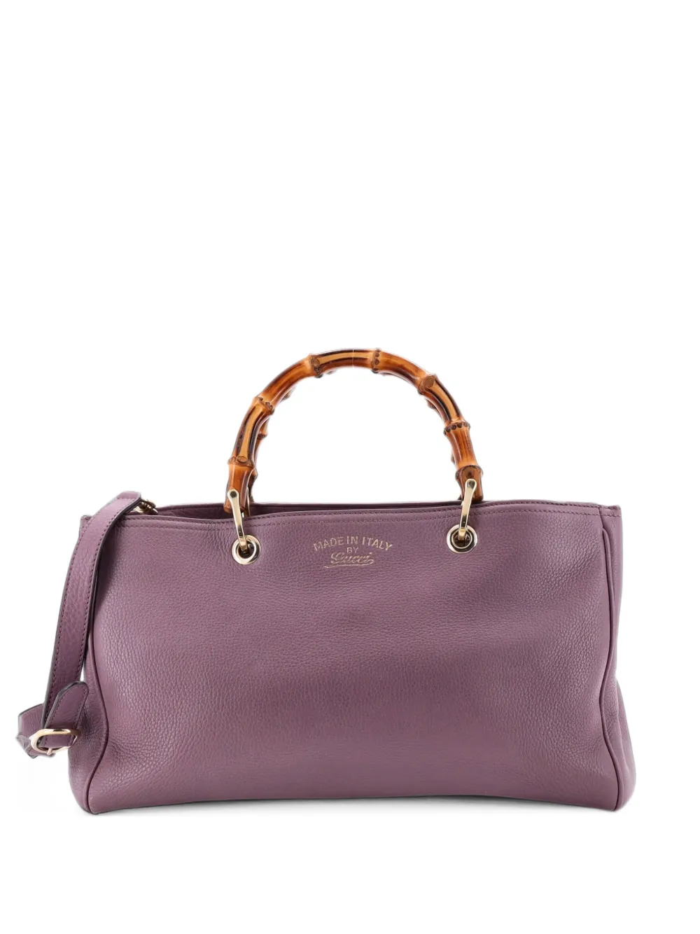 Gucci Pre-Owned Bamboo Shopper Leather Large tote bag - Violett